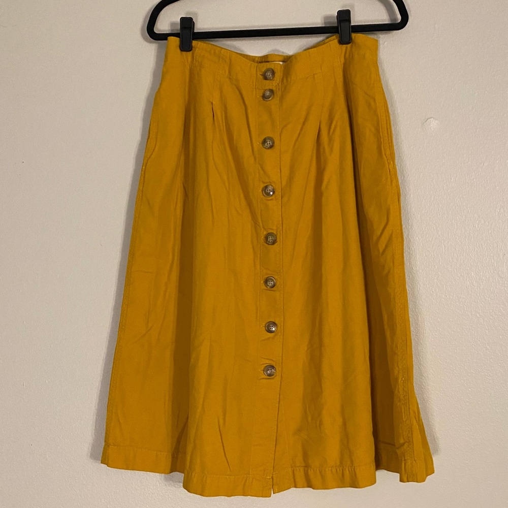 Madewell Button Front Midi Skirt